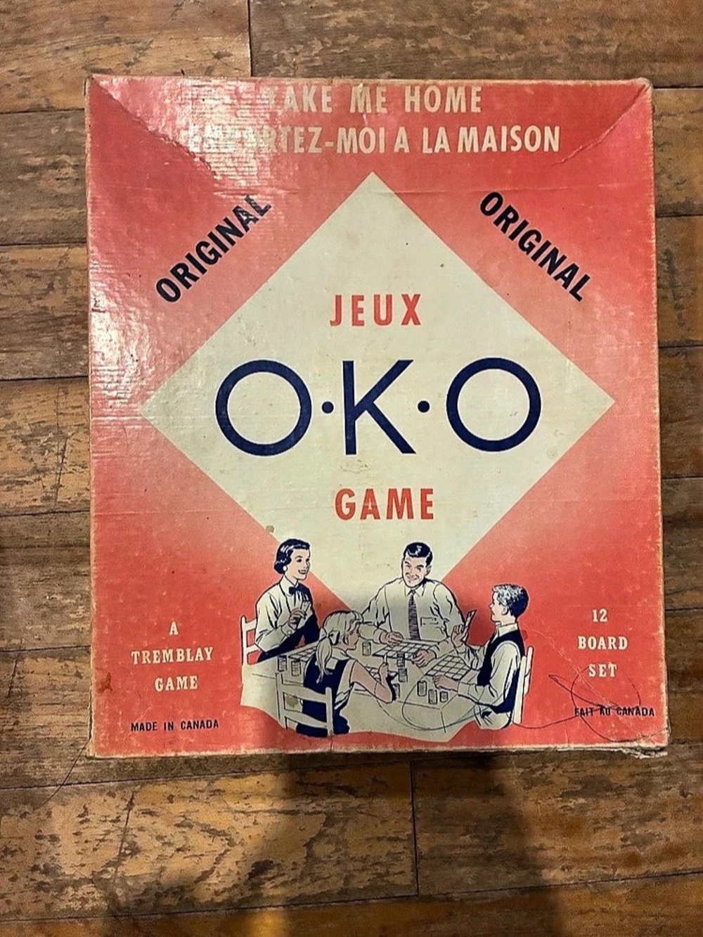 Tremblay O.K.O. Game Vintage Card Game Red & Blue
